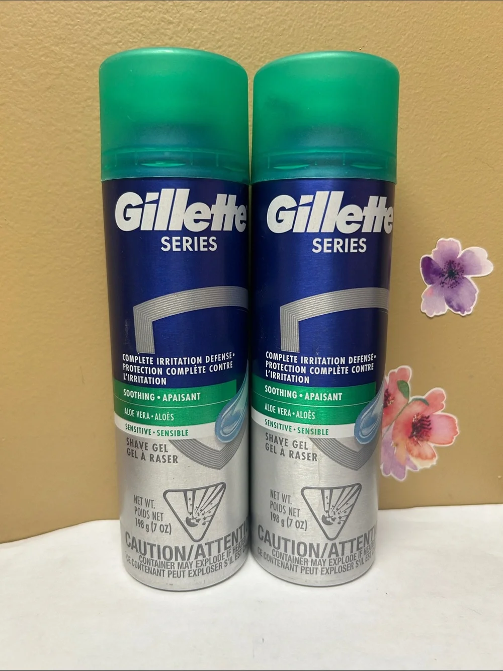 Gillette Series Soothing Aloe Sensitive Shave Gel - 7 oz. X 2